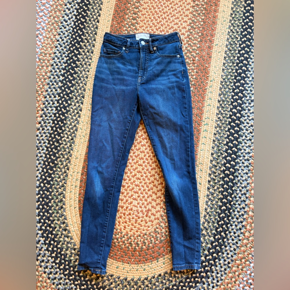 Everlane Deep Blue Denim Jeans High Rise Skinny